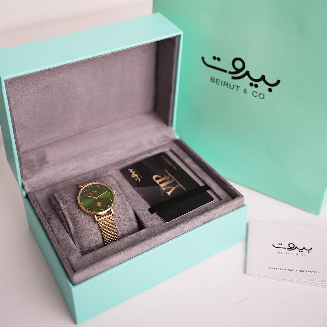 Beiru&Co Gold Emerald - 32MM